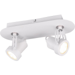 BES LED Led Plafondspot - Trion Guno - Gu10 Fitting - 2-lichts - Rechthoek - Mat - Aluminium - Wit