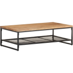 Vidaxl Salontafel 110x60x35 Cm Massief Acaciahout - Zwart