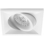 BES LED Spot Armatuur Gu10 - Pragmi Qiundo Pro - Inbouw Vierkant - Mat - Aluminium - Kantelbaar - 80mm - Wit