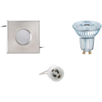 Osram - Led Spot Set - Parathom Par16 927 36d - Aigi - Gu10 Fitting - Waterdicht Ip65 - Dimbaar - Inbouw Vierkant - Mat