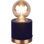 BES LED Led Tafellamp - Tafelverlichting - Trion Juda - E27 Fitting - Rond - Mat - Fluweel - Blauw