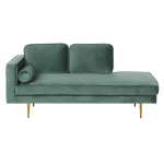 Beliani Miramas Chaise Longue Fluweel 79 X 171 Cm - Verde