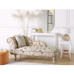 Beliani Nimes Chaise Longue Polyester 61 X 170 Cm - Beige