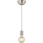 BES LED Led Hanglamp - Hangverlichting - Trion Cardino - E27 Fitting - 1-lichts - Rond - Mat Nikkel - Aluminium