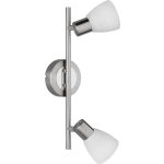 BES LED Led Plafondspot - Trion Caru - 6w - G9 Fitting - Warm 3000k - 2-lichts - Dimbaar - Rond - Mat Nikkel - Aluminium - Wit