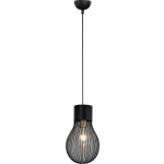 BES LED Led Hanglamp - Hangverlichting - Trion Divo - E27 Fitting - 1-lichts - Rond - Mat - Aluminium - Zwart