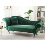 Beliani Lattes Chaise Longue Fluweel 188 X 59 Cm - Verde