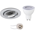 BES LED Led Spot Set - Pragmi Aerony Pro - Gu10 Fitting - Dimbaar - Inbouw Rond - Mat Zilver - 6w - Natuurlijk 4200k - - Wit