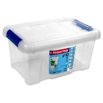 Hega Hogar 1x Opbergboxen/opbergdozen Met Deksel 5 Liter Kunststof Transparant/ - 29 X 20 X 15 Cm - Opbergbakken - Blauw