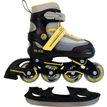Amigo Skates 2-in-1 Slide Junior Polypropyleen/geel - Zwart