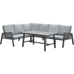 Garden Impressions Andrea Lounge Dining Set - Carbon Black - Links - Grijs