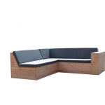 Wood4you - Loungeset 1 Douglas 200x210 Cm - L-vorm - Incl. Kussens - Bruin