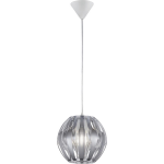 BES LED Led Hanglamp - Hangverlichting - Trion Pumon - E27 Fitting - Rond - Mat Zilver - Kunststof