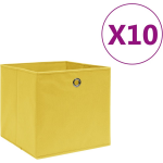 Vidaxl Opbergboxen 10 St 28x28x28 Cm Nonwoven Stof - Amarillo