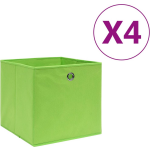 Vidaxl Opbergboxen 4 St 28x28x28 Cm Nonwoven Stof - Verde