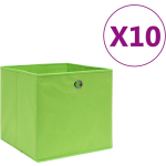 Vidaxl Opbergboxen 10 St 28x28x28 Cm Nonwoven Stof - Verde