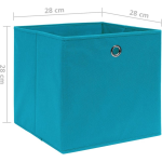 Vidaxl Opbergboxen 4 St 28x28x28 Cm Nonwoven Stof Baby - Azul