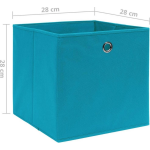 Vidaxl Opbergboxen 10 St 28x28x28 Cm Nonwoven Stof Baby - Azul