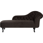 Beliani Nimes Chaise Longue Fluweel 170 X 170 Cm - Bruin