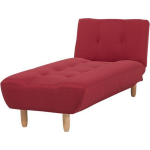 Beliani Alsten Chaise Longue Polyester 75 X 180 Cm - Rojo