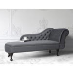 Beliani Nimes Chaise Longue Fluweel 170 X 170 Cm - Gris