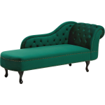 Beliani Nimes Chaise Longue Fluweel 170 X 170 Cm - Groen