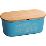 Decopatent Melamine Ovale 2 In 1 Broodtrommel Met Bamboe Snijplank Brood Bewaar