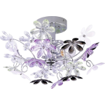 Reality Hanglamp Flower 38 Cm Staal/acryl Chroom/lila/wit