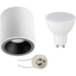 BES LED Opbouwspot Set - Aigi - Pragmi Cliron Pro - Gu10 Fitting - Opbouw Rond - Mat/ - 8w - Helder/koud 6400k - - Zwart