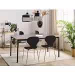 Beliani Avis Eettafel Mdf 90 X 190 Cm - Zwart