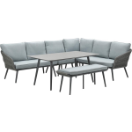 Garden Impressions Dawson Lounge Dining Set 6-delig - Donker - Grijs