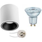 Osram - Opbouwspot Set - Parathom Par16 940 36d - Pragmi Cliron Pro - Gu10 Fitting - Dimbaar - Opbouw Rond - Mat - Zwart