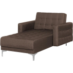 Beliani Aberdeen Chaise Longue Polyester 164 X 107 Cm - Marrón