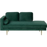 Beliani Miramas Chaise Longue Fluweel 79 X 171 Cm - Groen