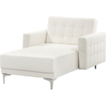 Beliani Aberdeen Chaise Longue Kunstleer 168 X 107 Cm - Wit