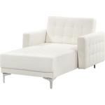 Beliani Aberdeen Chaise Longue Kunstleer 168 X 107 Cm - Blanco