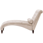 Beliani Muret Chaise Longue Fluweel 72 X 163 Cm - Beige