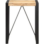 Vidaxl Eettafel 60x60x75 Cm Massief Ruw Mangohout - Negro