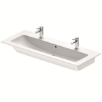 Duravit ME by Starck meubelwastafel 2 kraangaten met overloop 123x49cm 2361120024 - Wit