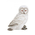 Sneeuwuil Vogel Decoratie Beeldje Snowy 13 Cm - Woondecoratie -Bosdieren Beeldjes - Uilen Beeldjes - Wit