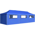 Vidaxl Vouwtent Pop-up Met 8 Zijwanden 3x9 M - Blauw