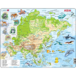 Larsen Legpuzzel Maxi Azië Geografie En Dieren 63 Stukjes