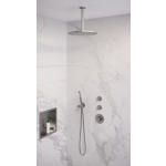 Brauer Chrome Edition complete thermostatische douche inbouwset hoofddouche 30cm met plafondarm chroom gepolijst 5AD12