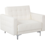 Beliani Aberdeen Fauteuil Kunstleer 88 X 106 Cm - Blanco