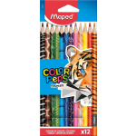 Maped Kleurpotloden Color'peps Animals, Kartonnen Etui Met 12 Stuks In Geassorteerde Kleuren