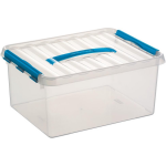 Sunware Q-line Opbergbox - 15l - Transp/ - Blauw