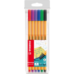 Stabilo Fineliner Point 88, Etui Van 6 Stuks In Geassorteerde Kleuren