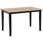 Beliani Houston Eettafel Rubberhout 75 X 120 Cm - Zwart