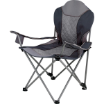 Eurotrail campingstoel Riviera 100 x 55 cm staal grijs/zwart