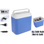 Huismerk TOM elektrische koel/warmbox 12&230 volt 24 liter blauw